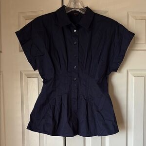 NWOT pintuck waist peplum blouse